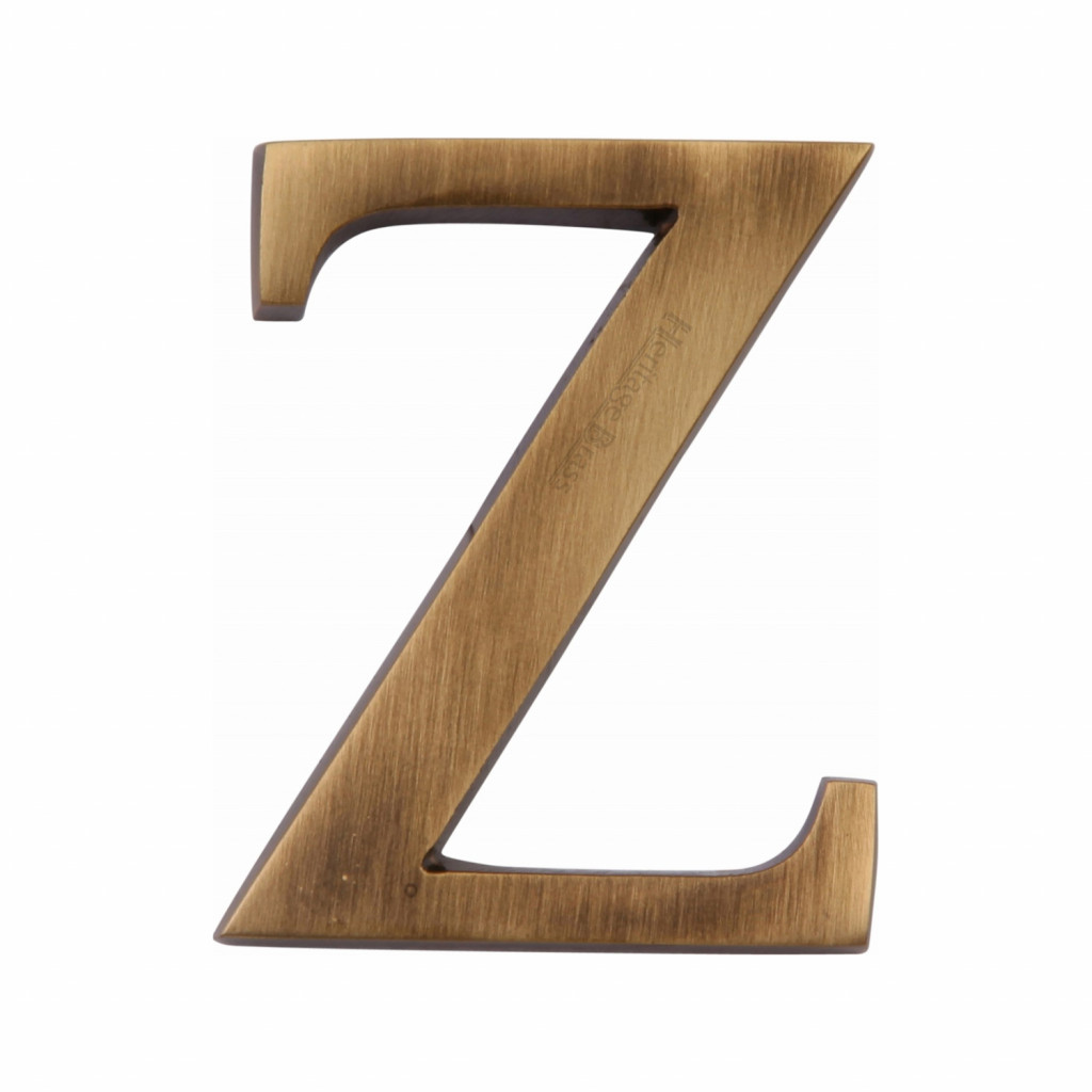 Heritage Brass Letter Z  - Pin Fix 51mm